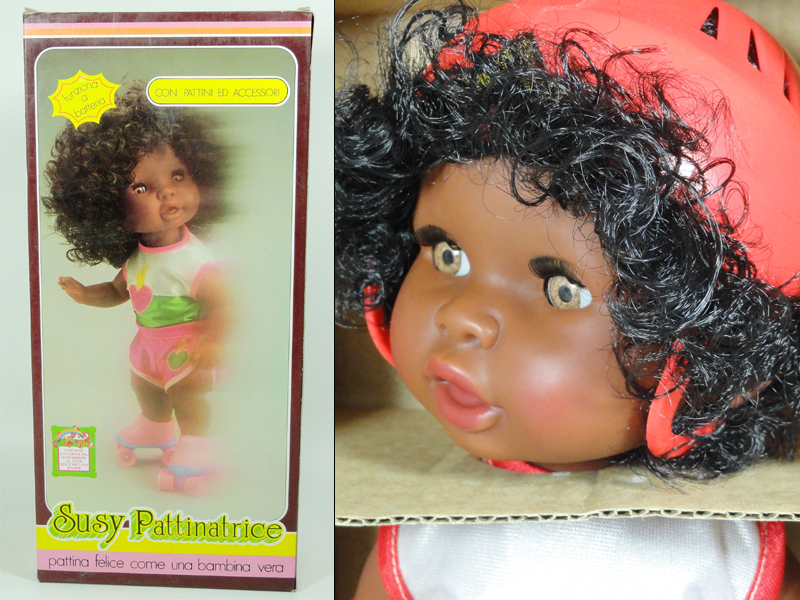 black baby skates doll